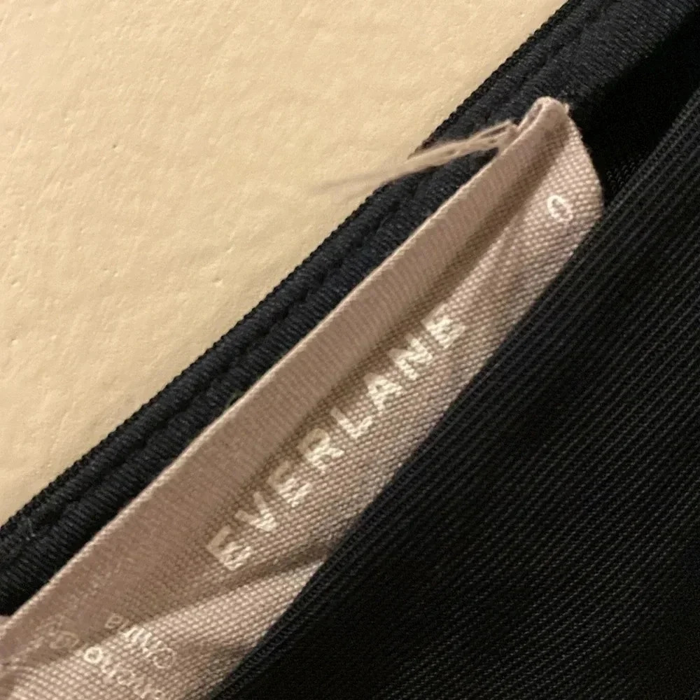 Everlane women’s jumpsuit - size 0 - solid black - wide leg - pockets - Picture 3 of 8